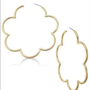Kate spade 14k gold plated scallop hoops